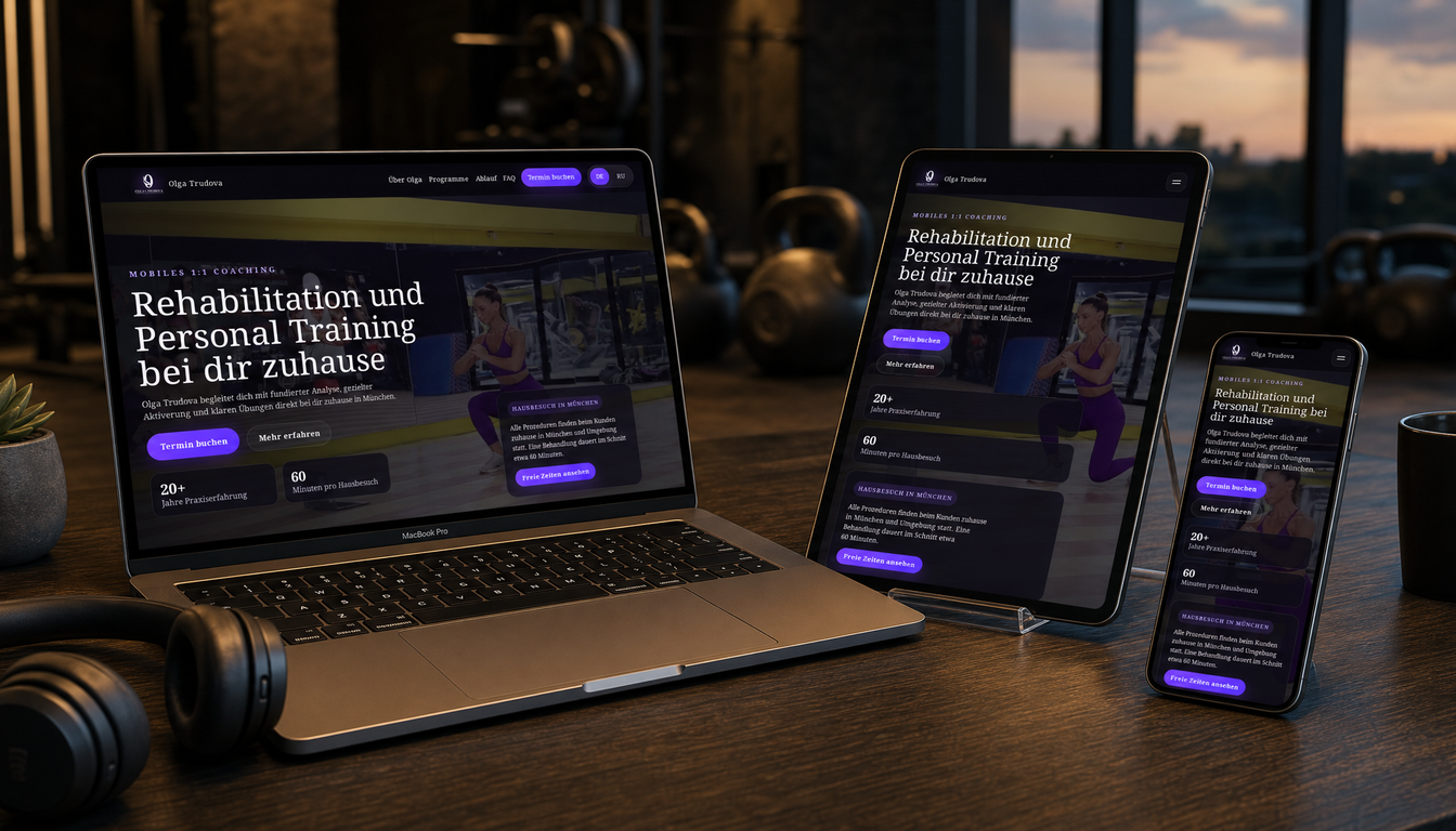 Olga Trudova Personal Training Plattform
