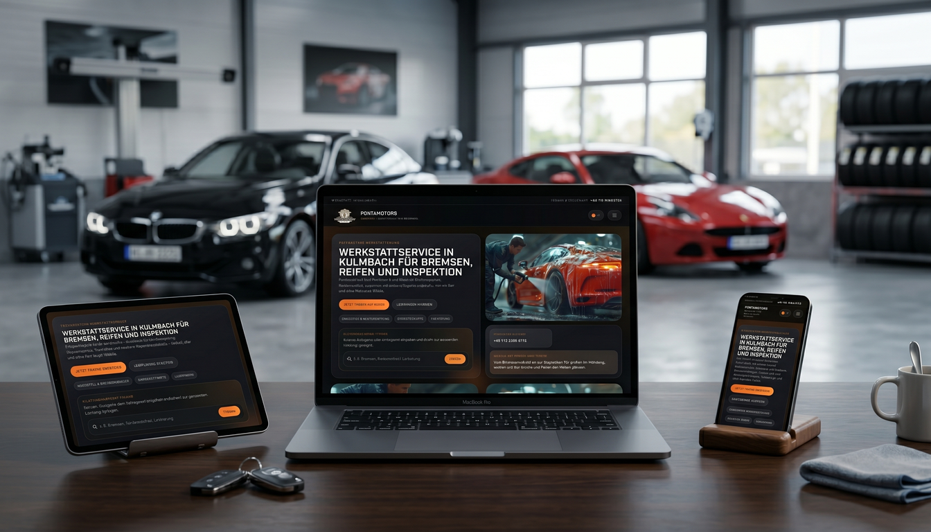 Portamotors Plattform auf Desktop und Smartphone
