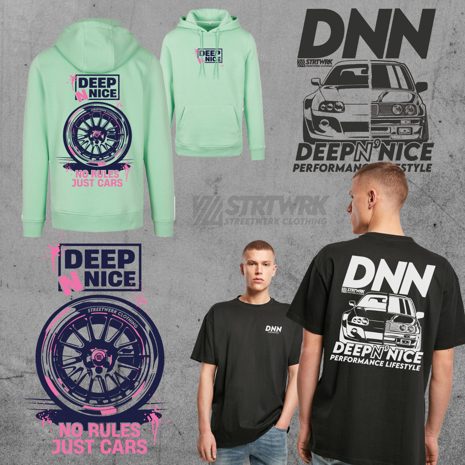 Mint Hoodie und Deep N Nice Shirt